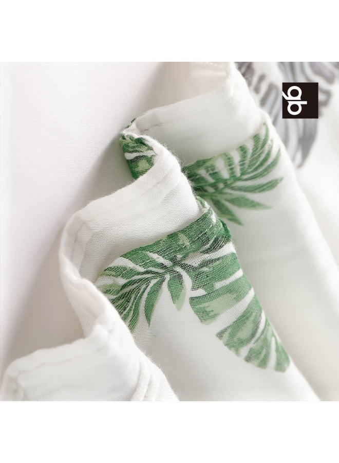 جي بي بطانية لفّ الأطفال من الموسلين من جود بيبي، 4 طبقات، 43 بوصة × 43 بوصة، عبوة من قطعتين، بطانية استقبال للأولاد والبنات، 110 × 110 سم، قابلة للتهوية، لفافة لفّ للأطفال حديثي الولادة، منشفة حمام ناعمة - Image 3